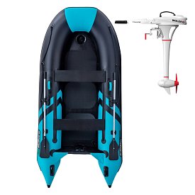 Schlauchboot GLADIATOR CLASSIC B330AD black turquoise mit Luftboden