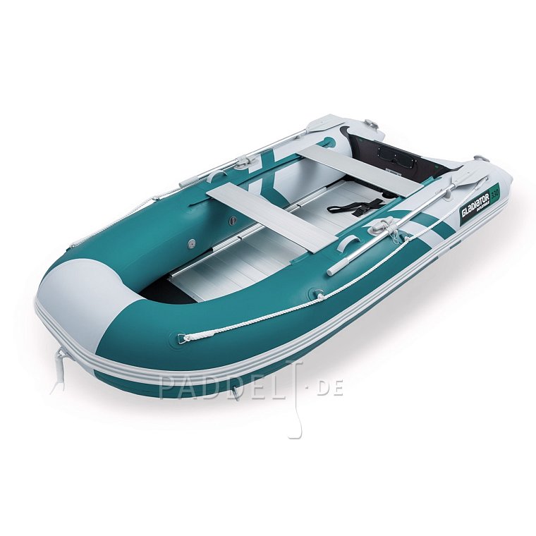 Schlauchboot GLADIATOR CLASSIC B330AL sea green white mit Aluminiumboden