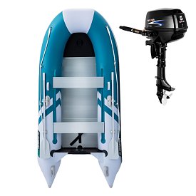Schlauchboot GLADIATOR CLASSIC B330AL sea green white mit Aluminiumboden