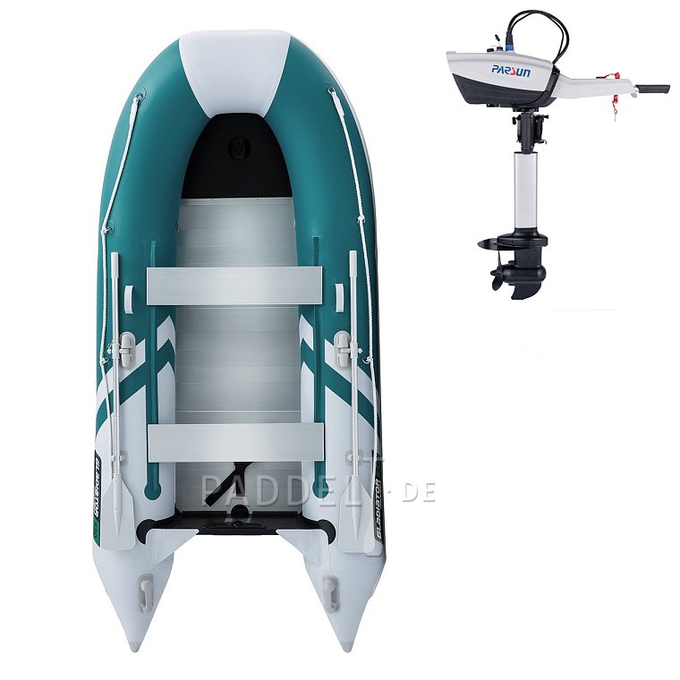 Schlauchboot GLADIATOR CLASSIC B330AL sea green white mit Aluminiumboden