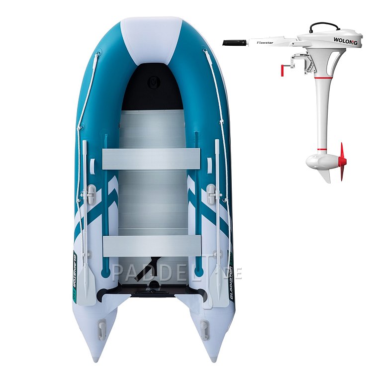 Schlauchboot GLADIATOR CLASSIC B330AL sea green white mit Aluminiumboden