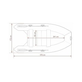 Schlauchboot GLADIATOR CLASSIC B370AL red black mit Aluminiumboden