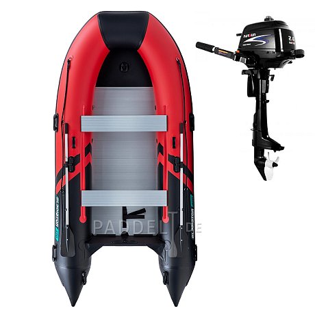 Schlauchboot GLADIATOR CLASSIC B370AL red black mit Aluminiumboden