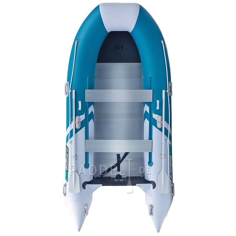 Schlauchboot GLADIATOR CLASSIC B370AL sea green white mit Aluminiumboden