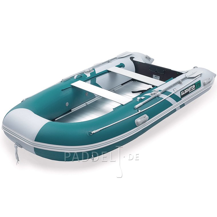 Schlauchboot GLADIATOR CLASSIC B370AL sea green white mit Aluminiumboden