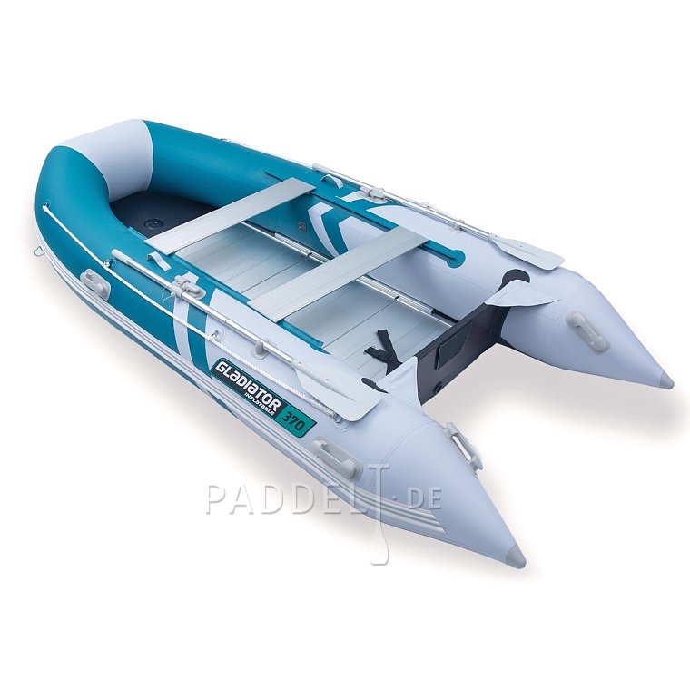 Schlauchboot GLADIATOR CLASSIC B370AL sea green white mit Aluminiumboden