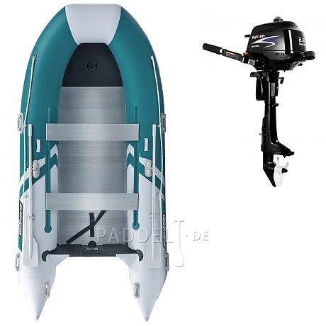 Schlauchboot GLADIATOR CLASSIC B370AL sea green white mit Aluminiumboden