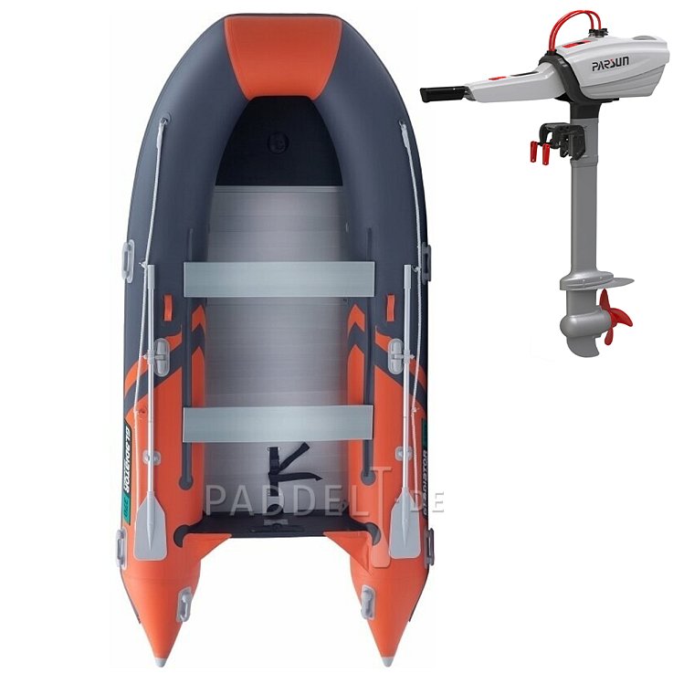 Schlauchboot GLADIATOR CLASSIC B370AL orange dak gray mit Aluminiumboden