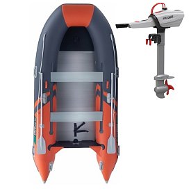 Schlauchboot GLADIATOR CLASSIC B370AL orange dark gray mit Aluminiumboden