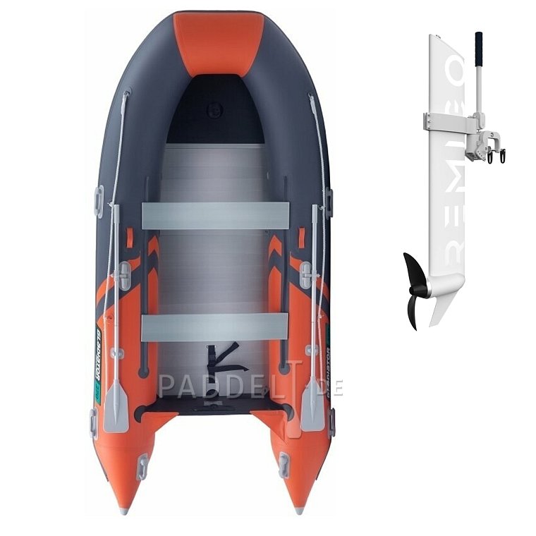 Schlauchboot GLADIATOR CLASSIC B370AL orange dak gray mit Aluminiumboden