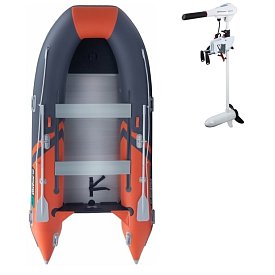 Schlauchboot GLADIATOR CLASSIC B370AL orange dark gray mit Aluminiumboden