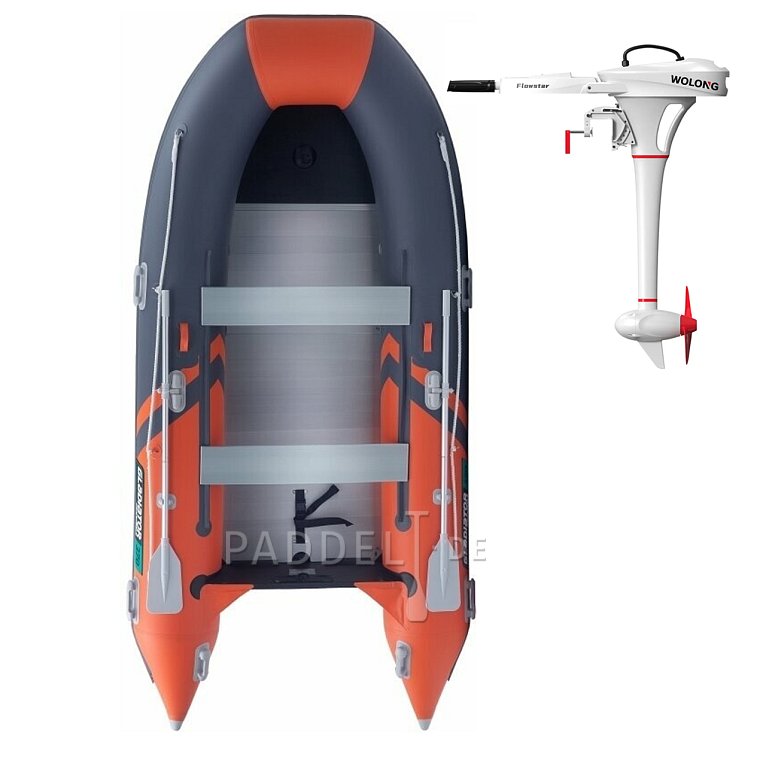 Schlauchboot GLADIATOR CLASSIC B370AL orange dak gray mit Aluminiumboden
