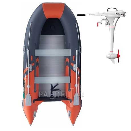 Schlauchboot GLADIATOR CLASSIC B370AL orange dark gray mit Aluminiumboden