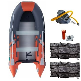 Schlauchboot GLADIATOR CLASSIC B370AL orange dark gray mit Aluminiumboden