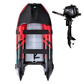 Schlauchboot GLADIATOR ACTIVE C370AL red black mit Aluminiumboden