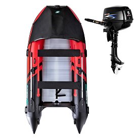 Schlauchboot GLADIATOR ACTIVE C370AL red black mit Aluminiumboden