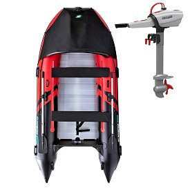 Schlauchboot GLADIATOR ACTIVE C370AL red black mit Aluminiumboden