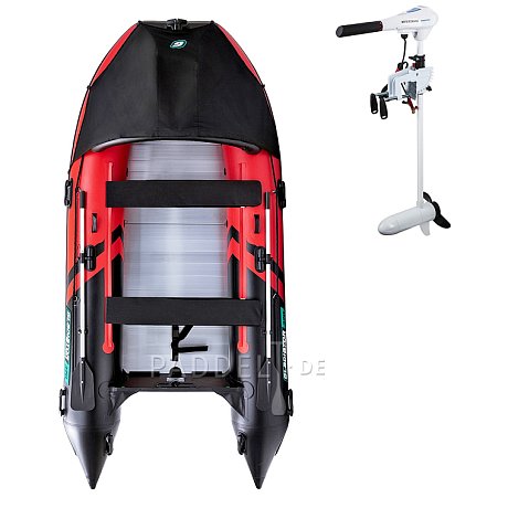 Schlauchboot GLADIATOR ACTIVE C370AL red black mit Aluminiumboden