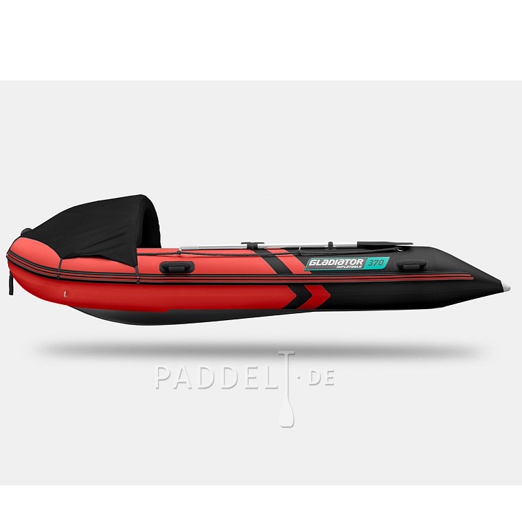 Schlauchboot GLADIATOR ACTIVE C370AL red black mit Aluminiumboden