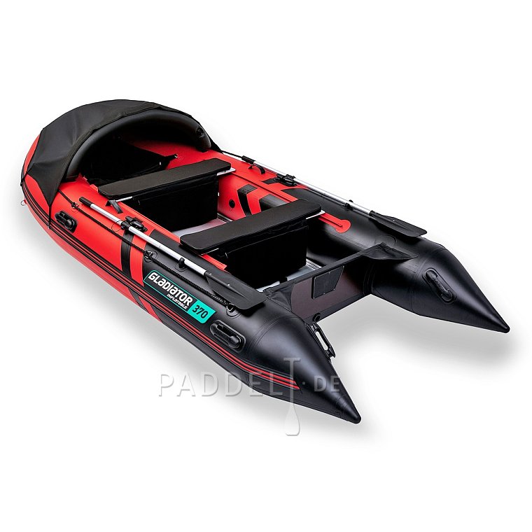 Schlauchboot GLADIATOR ACTIVE C370AL red black mit Aluminiumboden