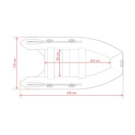 Schlauchboot GLADIATOR ACTIVE C370AL red black mit Aluminiumboden