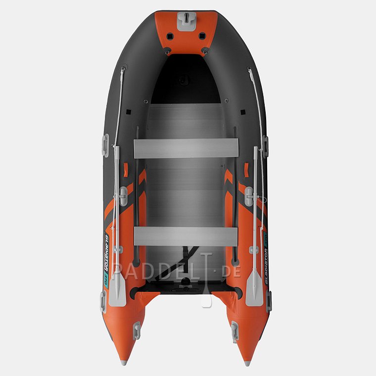 Schlauchboot GLADIATOR ACTIVE C370AL orange dark gray mit Aluminiumboden