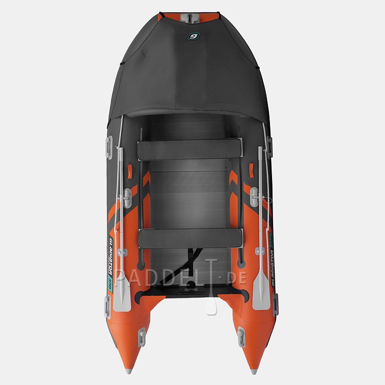 Schlauchboot GLADIATOR ACTIVE C370AL orange dark gray mit Aluminiumboden