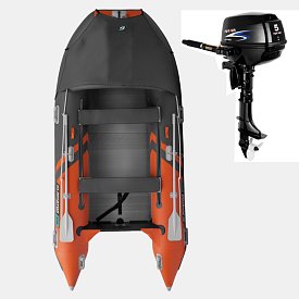 Schlauchboot GLADIATOR ACTIVE C370AL orange dark gray mit Aluminiumboden