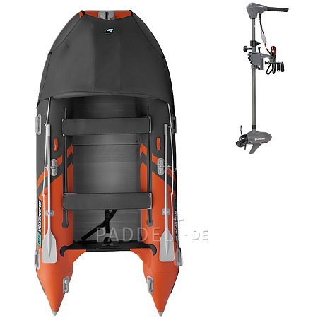 Schlauchboot GLADIATOR ACTIVE C370AL orange dark gray mit Aluminiumboden