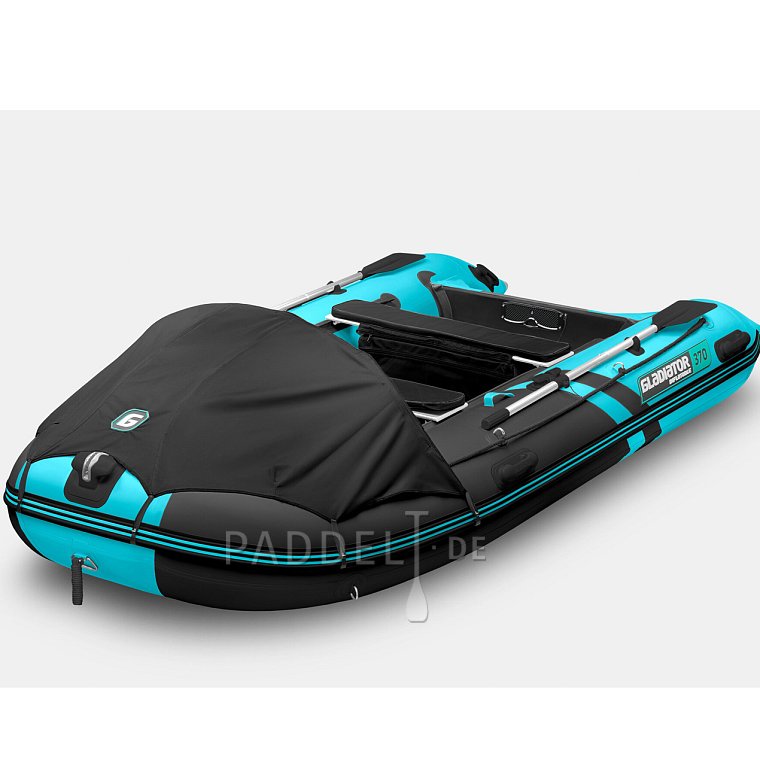 Schlauchboot GLADIATOR ACTIVE C370AL black turquoise mit Aluminiumboden