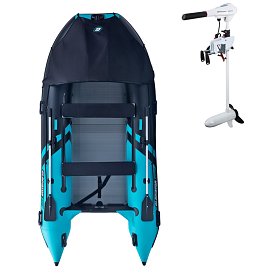 Schlauchboot GLADIATOR ACTIVE C370AL black turquoise mit Aluminiumboden