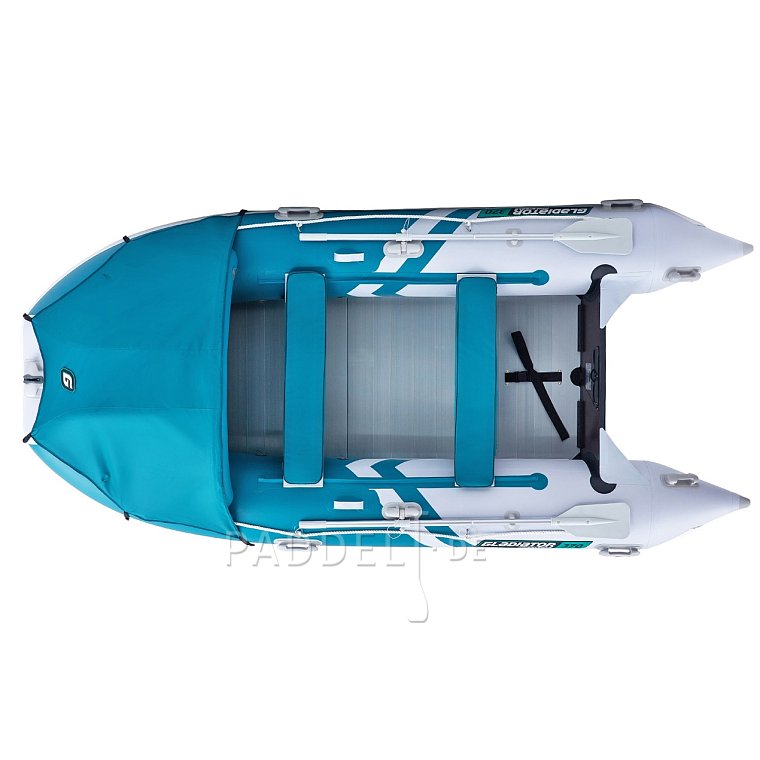 Schlauchboot GLADIATOR ACTIVE C370AL sea green white mit Aluminiumboden