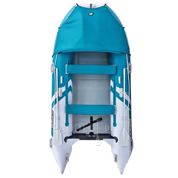 Schlauchboot GLADIATOR ACTIVE C370AL sea green white mit Aluminiumboden