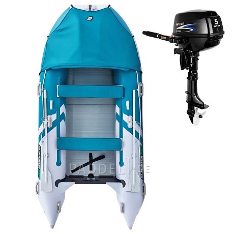 Schlauchboot GLADIATOR ACTIVE C370AL sea green white mit Aluminiumboden