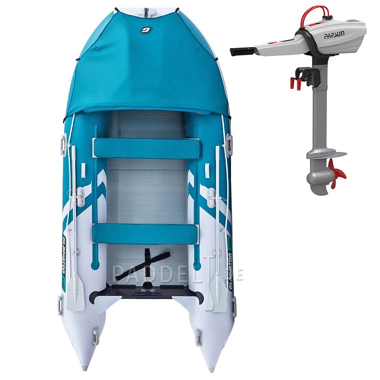 Schlauchboot GLADIATOR ACTIVE C370AL sea green white mit Aluminiumboden