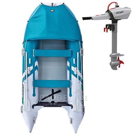 Schlauchboot GLADIATOR ACTIVE C370AL sea green white mit Aluminiumboden