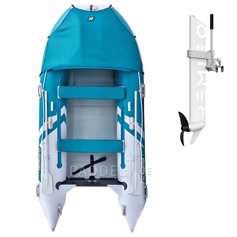 Schlauchboot GLADIATOR ACTIVE C370AL sea green white mit Aluminiumboden