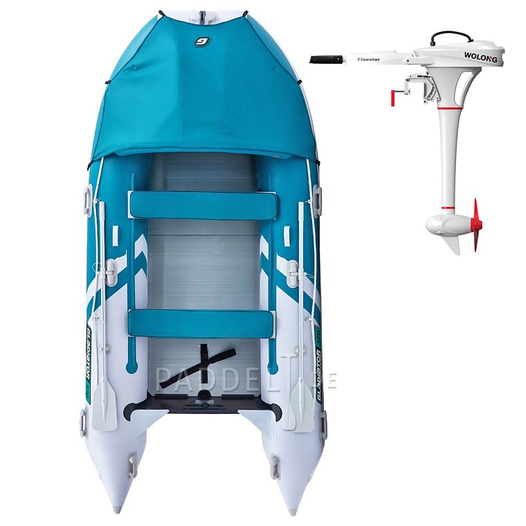 Schlauchboot GLADIATOR ACTIVE C370AL sea green white mit Aluminiumboden