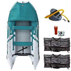 Schlauchboot GLADIATOR ACTIVE C370AL sea green white mit Aluminiumboden