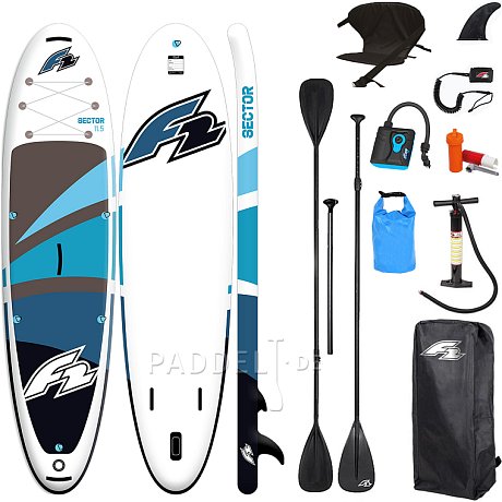 SUP F2 SECTOR 11'5 BLUE Modell 2025 - aufblasbares Stand Up Paddle Board