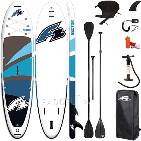 SUP F2 SECTOR 12'2 BLUE Modell 2025 - aufblasbares Stand Up Paddle Board