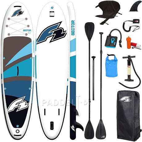 SUP F2 SECTOR 12'2 BLUE Modell 2025 - aufblasbares Stand Up Paddle Board
