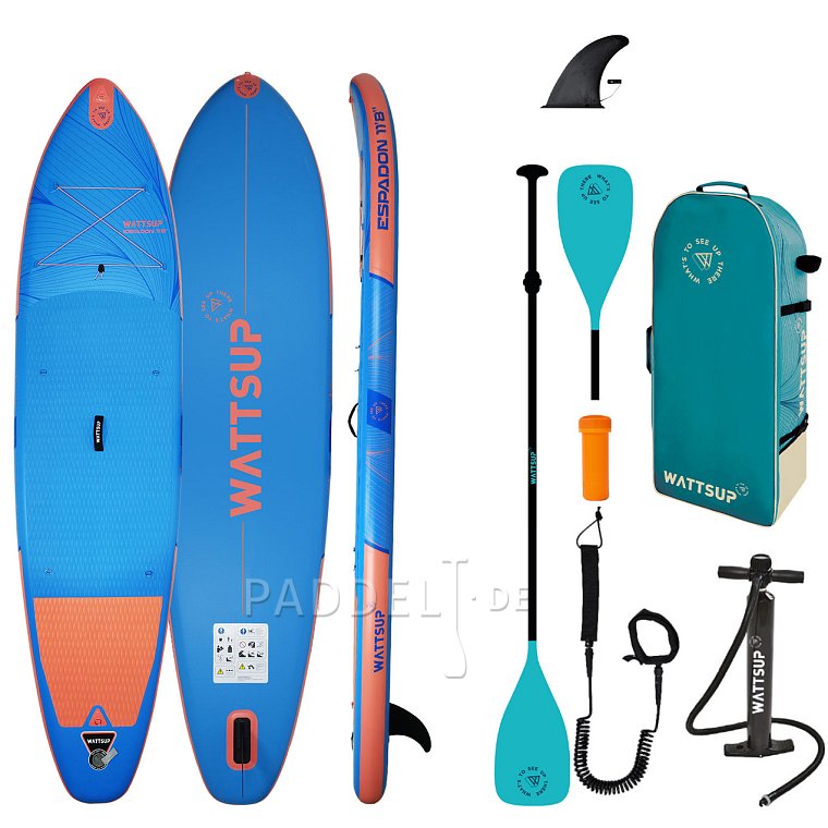 SUP WATTSUP ESPADON 11'8 MINICOMBO - aufblasbares Stand Up Paddle Board