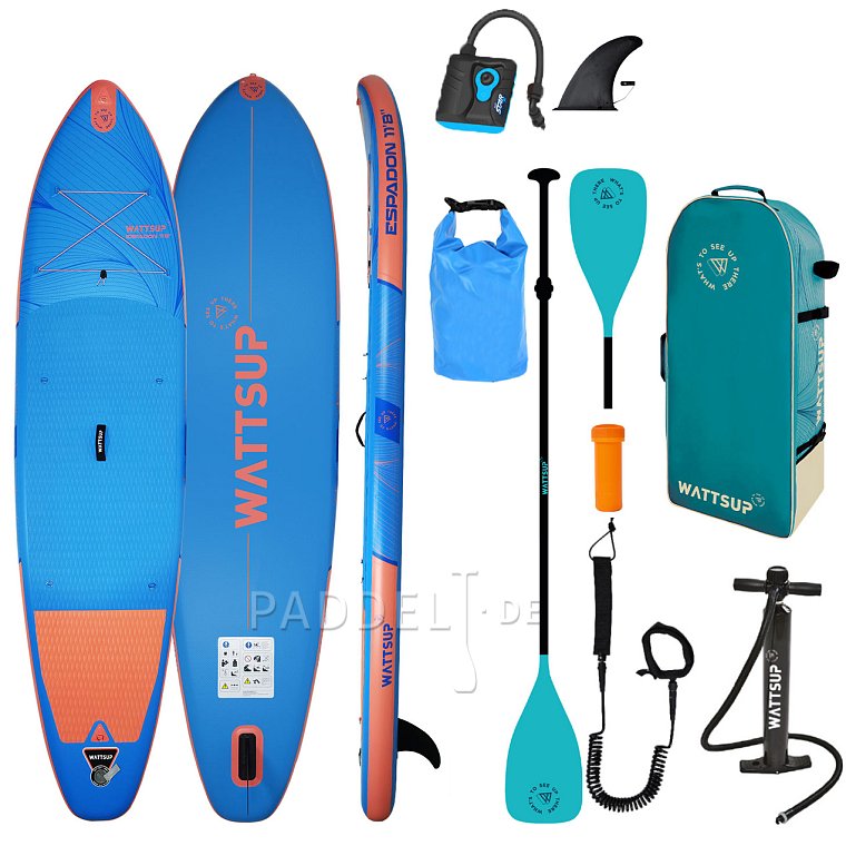SUP WATTSUP ESPADON 11'8 MINICOMBO - aufblasbares Stand Up Paddle Board