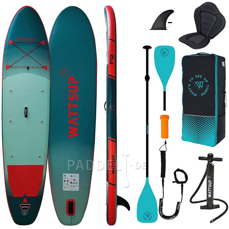 SUP WATTSUP F12 12'0 COMBO - aufblasbares Stand Up Paddle Board