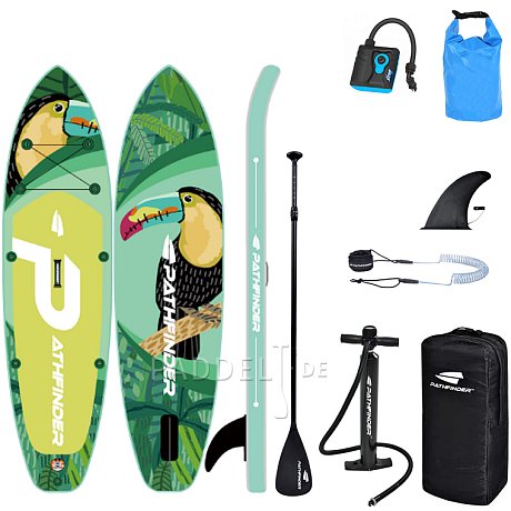 SUP PATHFINDER TOUCAN LEAF 10'2 - aufblasbares Stand Up Paddle Board