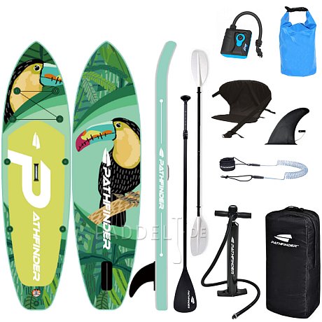 SUP PATHFINDER TOUCAN LEAF 10'2 - aufblasbares Stand Up Paddle Board