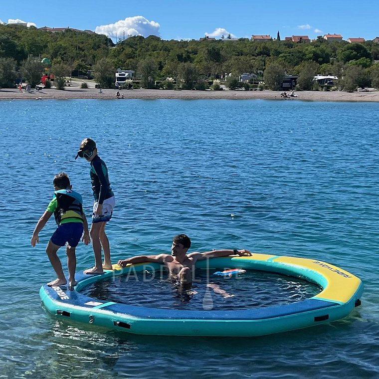 RIDEWAVE Aufblasbares Schwimmdock mit Netzmitte ø 198 cm