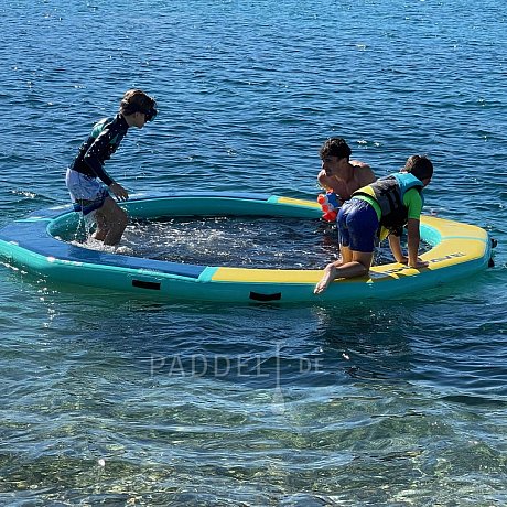 RIDEWAVE Aufblasbares Schwimmdock mit Netzmitte ø 198 cm