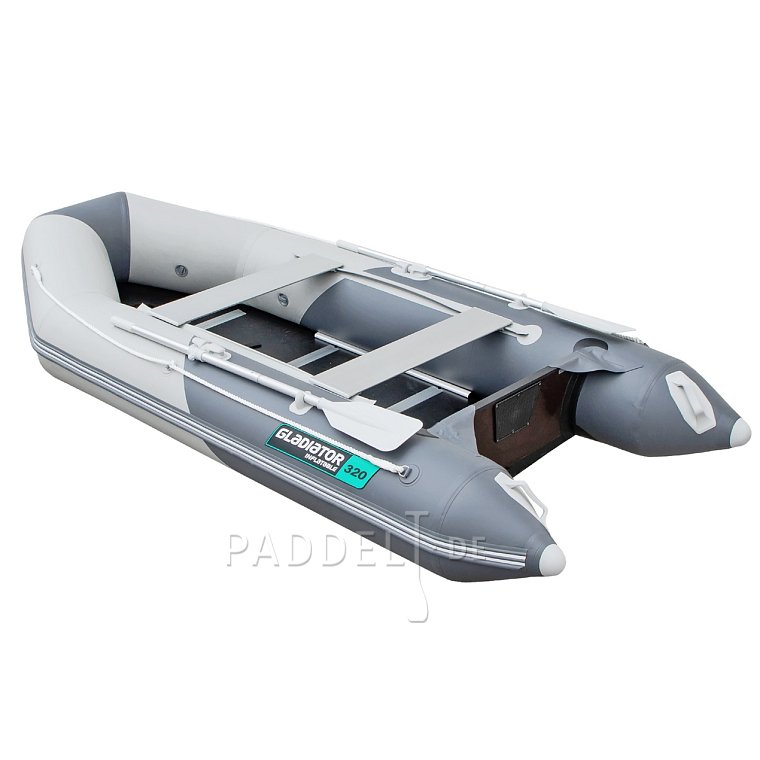 Schlauchboot GLADIATOR LIGHT AK320WF light dark grey mit Lattenboden